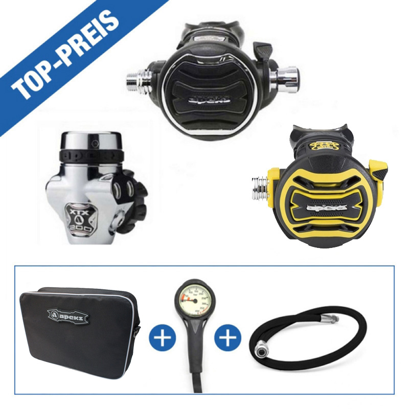 Apeks XTX 200 TOP-Set mit Apeks Regulator-Bag