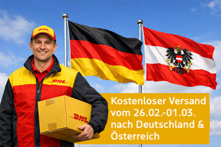 Gratis Versand nach Deutschland und Österreich