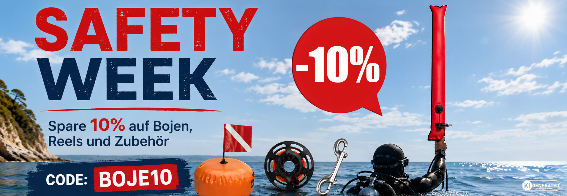 Safety Week bei Atlantis Berlin – 10% auf Bojen, Reels und Zubehör