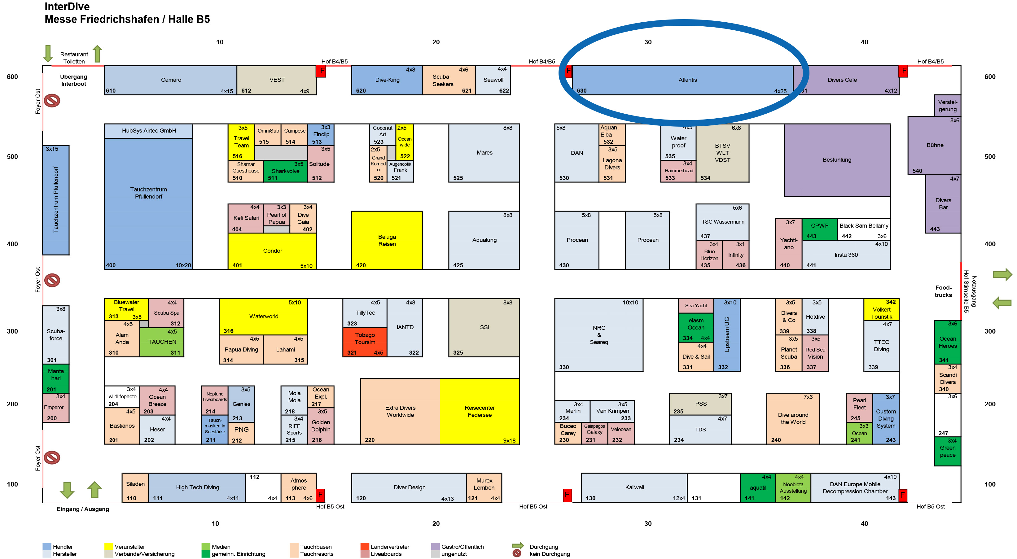 Hallenplan InterDive Friedrichshafen 2026