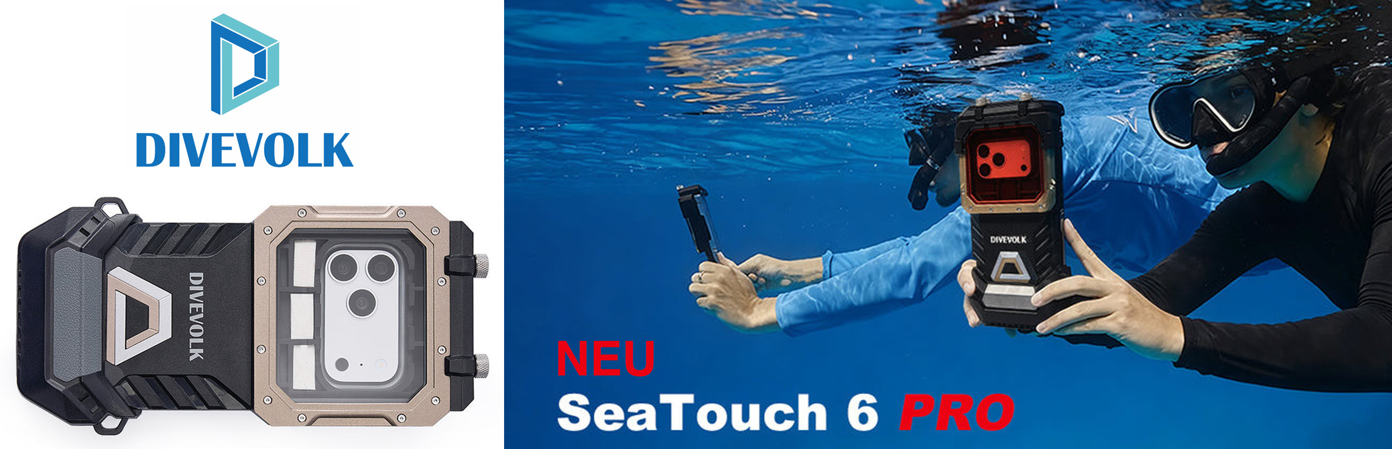 DIVEVOLK SeaTouch 6 Pro – Smartphone-Unterwassergehäuse bei Atlantis Berlin