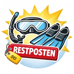 Restposten: Masken, Flossen, Schnorchel