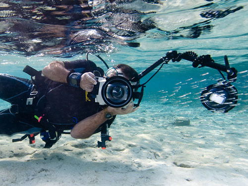 Tauchgang mit Unterwasserkamera