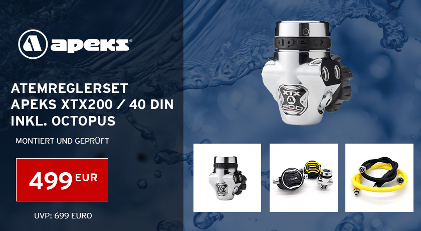 Apeks XTX 200 Atemreglerset bei Atlantis
