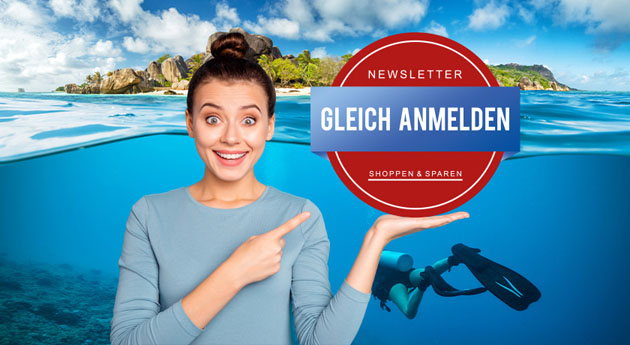 Newsletter Anmeldung im Atlantis online Tauchshop und Tauchversand